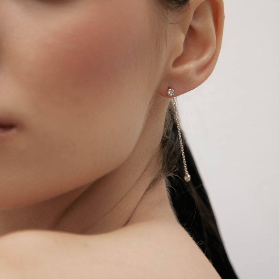 Diamond earrings in white gold