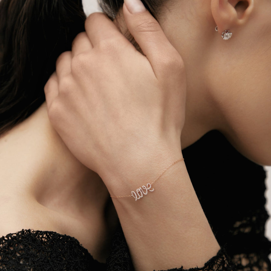 Diamond bracelet in rose gold