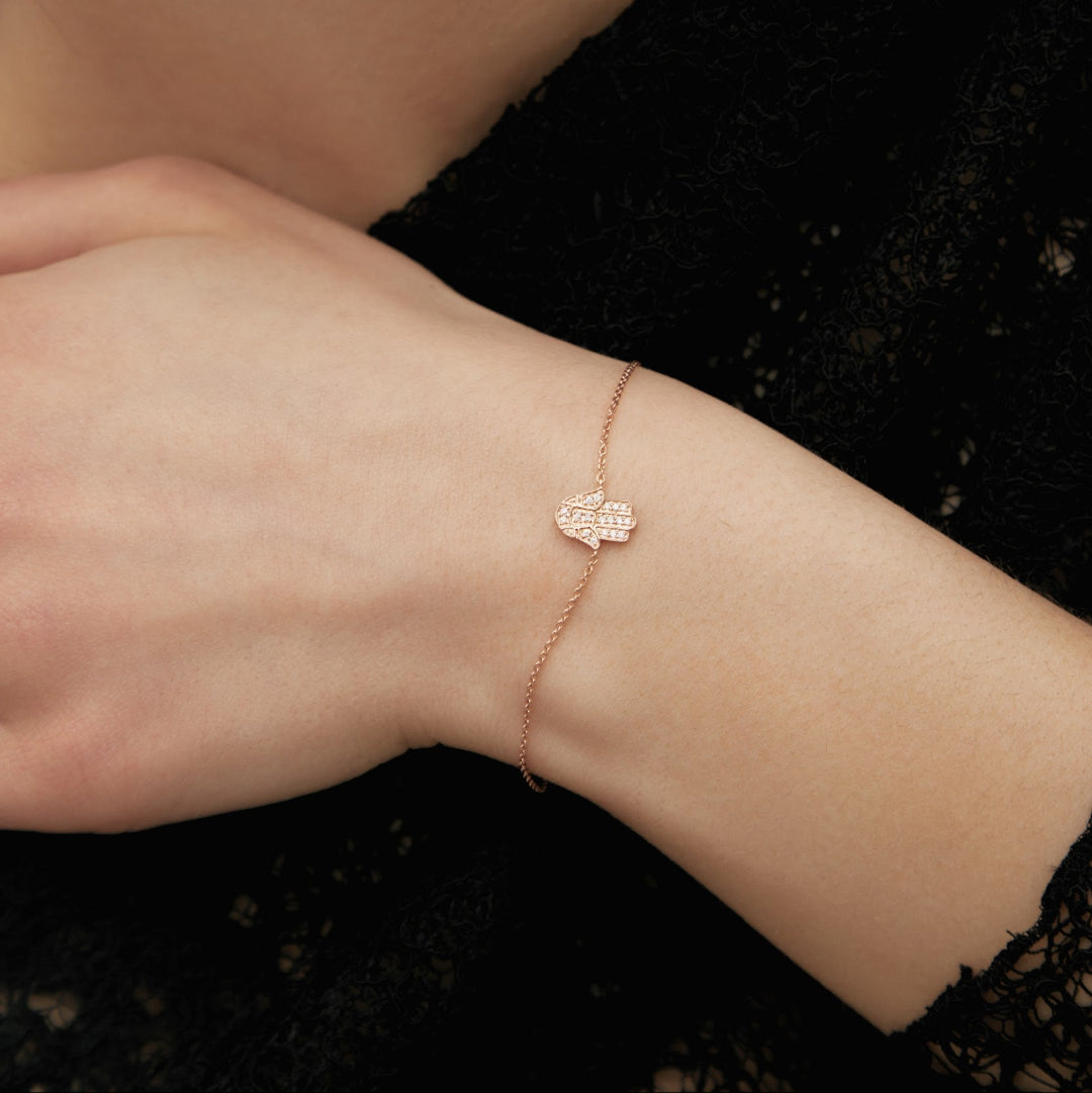Diamond bracelet in rose gold