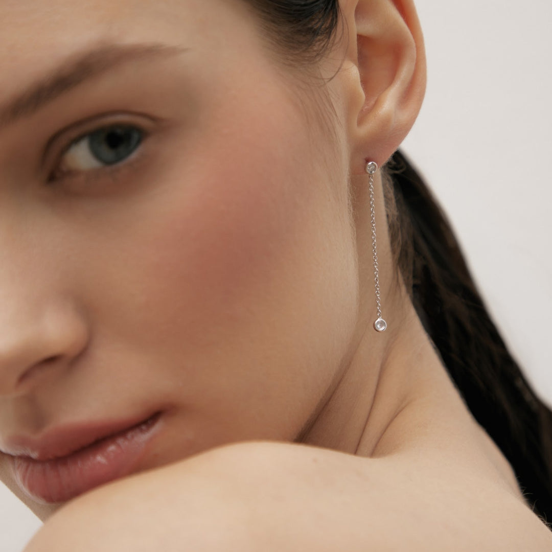 Diamond earrings in white gold