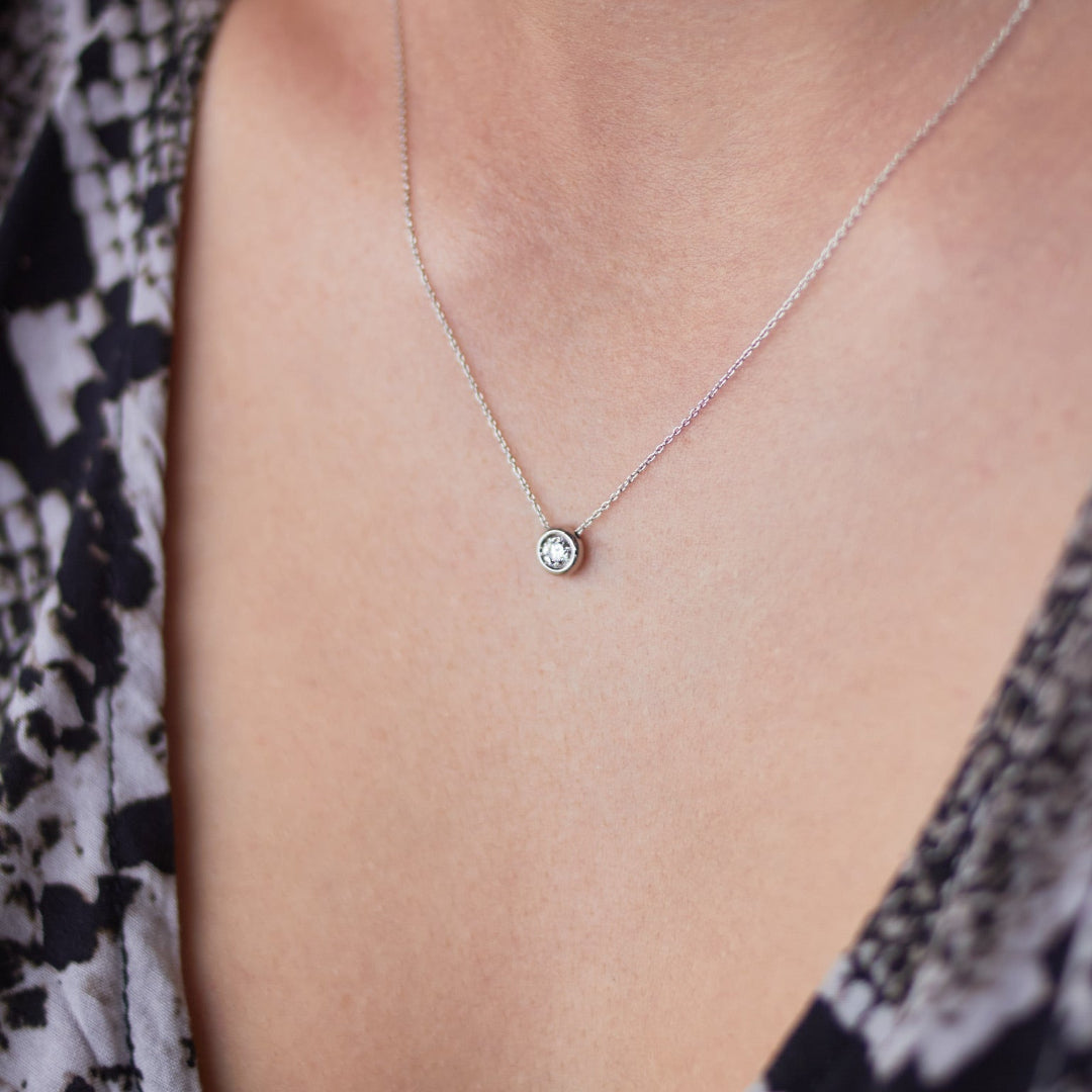 Diamond Necklace in White Gold